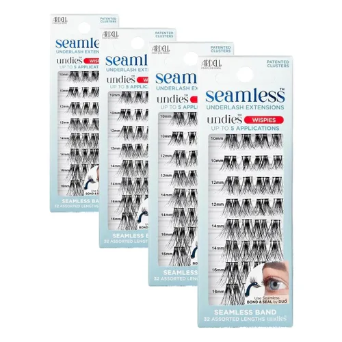 Miniatura 11 de Kit de Recarga de Extensiones de Pestañas Sin Costuras Ardell, Wispies - 32 Longitudes de Racimo Surtidas, Racimos de Pestañas DIY Personalizables