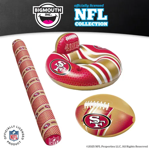 Miniatura 6 de BigMouth - Flotadores inflables para piscina de 36 pulgadas, con licencia oficial de la NFL, tubo interior para adultos y adolescentes