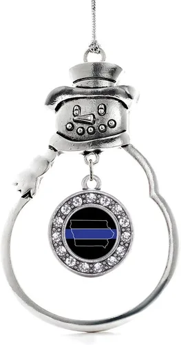Miniatura 80 de Inspired Silver - Roller Queen - Adorno de Navidad plateado - Adorno circular para árbol de Navidad con circonita cúbica - Decoración colgante