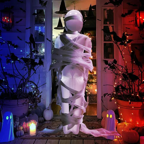 Miniatura 6 de CANIPHA Maniquí inflable de tamaño completo, accesorios de Halloween, decoraciones de patio, muñecos inflables para disfrazar a adultos, bricolaje