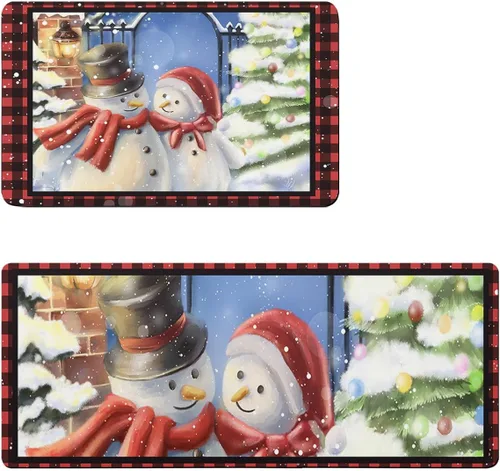 Miniatura 6 de Tapete de baño de muñeco de nieve de Navidad para bañera, tapete antideslizante de secado rápido y absorbente, tierra de diatomeas, fregadero