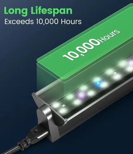 Miniatura 4 de Luz LED para reptiles T5 UVB de 23 W – Luz UVA UVB de alto rendimiento para dragón barbudo, lámpara de reptil T5 10.0 UVB (27.5 pulgadas)