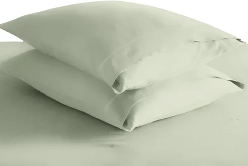 Miniatura 88 de Pizuna Juego de 2 fundas de almohada de 100 % algodón puro, tamaño estándar, color blanco, lujosas fundas de almohada de 400 hilos de satén