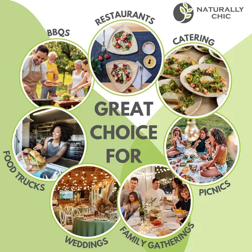 Miniatura 5 de Small 6 Inch Square Bamboo Plates Disposable - 100 Pack - Biodegradable Palm Leaf Dessert Plates for Appetizers and Cocktail Party - Compostable and