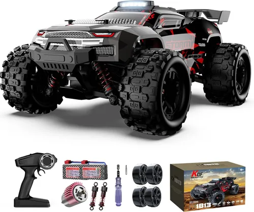 KGF Autos RC todo terreno a escala 1:18 para adultos, auto de control remoto de alta velocidad de 2.4 GHz, 40 KPH, camión monstruo todoterreno 4x4,