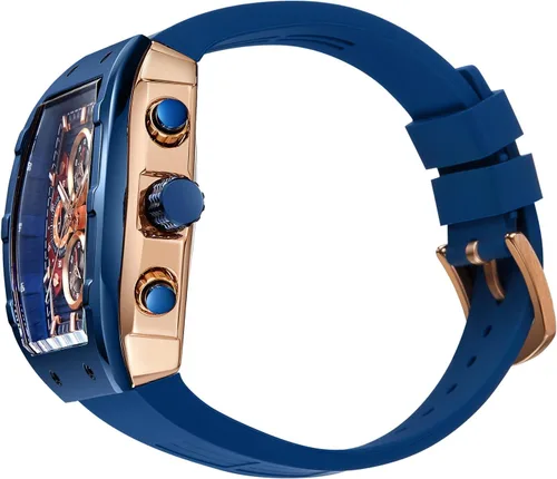 Miniatura 8 de Relojes para hombre con correa de silicona analógico de cuarzo impermeable cronógrafo luminoso Tonneau relojes para hombre, vestido deportivo