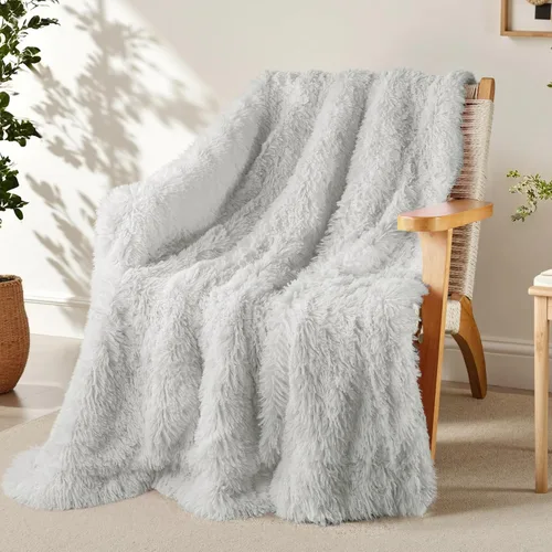 Miniatura 11 de Exclusivo Mezcla Manta de Cama Mullida de Piel Sintética Tamaño King, Mantas Reversibles Shaggy de Vellón Sherpa Teñido Tie Dye, Mantas Mullidas