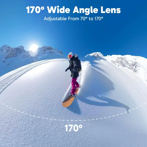 Miniatura 4 de Dragon Touch 4K30FPS Action Camera Vision 3 20MP 100FT Cámara de Acción Impermeable Subacuática con Control Remoto 170° Gran Angular WiFi Cámara