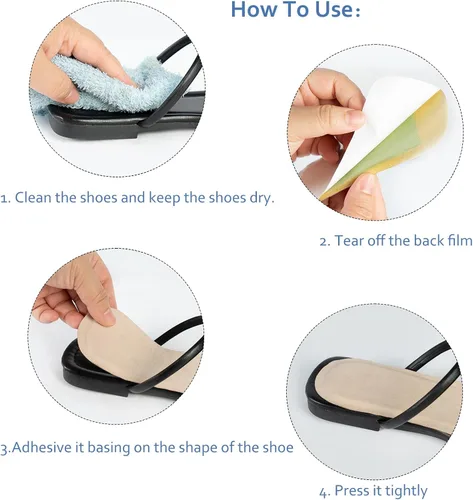 Miniatura 5 de 2 pares de cojines de talón de piel de cerdo para mujer, fascitis plantar, espolón óseo en el talón, tendón de Aquiles, adhesivo de 0.32 pulgadas