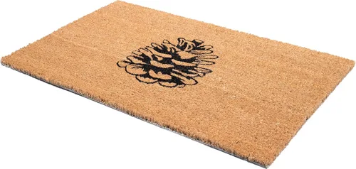 Miniatura 64 de Fab Habitat Felpudo extra grueso, tejido a mano, duradero, fibra de coco natural, entrada, puerta delantera, porche, patio, pájaros en rama, gris