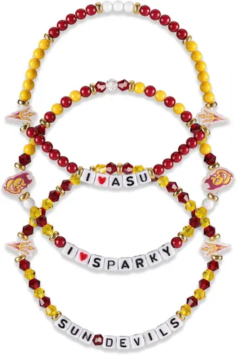 Miniatura 81 de FOCO NCAA unisex-adulto Paquete de 3 Pulseras de la Amistad con Cuentas con Logotipo de Equipo Universitario de la NCAA Oficialmente Licenciadas