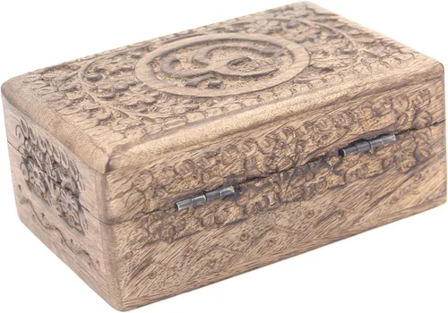 Miniatura 2 de KayJayStyles - Caja de almacenamiento de madera para la joyería, tallada a mano