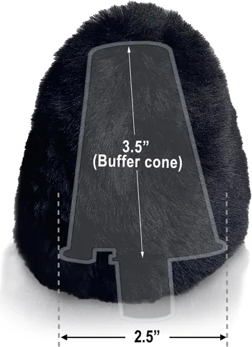 Miniatura 7 de JOUNJIP Dual Wool Buffer Replacement Covers - Handmade 100% Lambswool Polisher Bonnets - for 2.5 x 3.5 Inch Buffing Cones