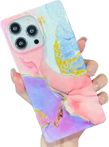 Miniatura 58 de Elegante Funda con Concha de Madre Perla para Niña Compatible con iPhone 14 de 6.1 Pulgadas, Funda Rectángulo con Borde, Elegante y delgada