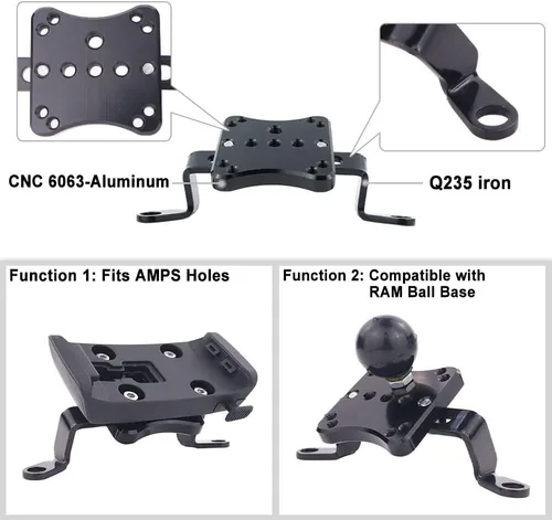 Miniatura 2 de xitomer Soporte GPS para DR-Z400SM 2007-2021 / V-Strom 1050 / XT/ADV 2020-2021 / NC750S 2014-2021, MT-125 14-21/ MT-15 16-21 / GSR600 06 -18