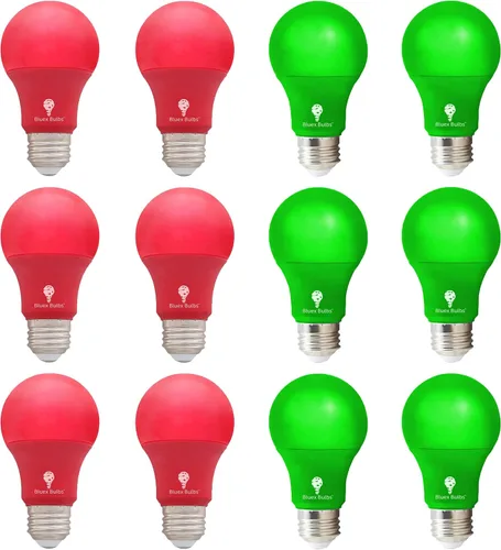 Paquete de 4 bombillas LED A19 de 120 V, base E26, 9 W (reemplazo de 60 vatios), decoración de fiestas, porche, iluminación del hogar, bombillas de