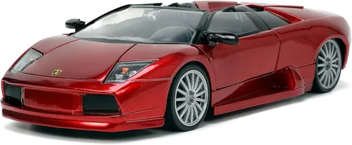 Jada Toys Hyper-Spec 1:24 Lamborghini Murcielago Roadster Coche fundido a presión rojo, Juguetes para niños y adultos