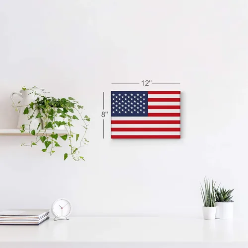 Miniatura 5 de Smile Art Design Lienzo impreso con la bandera de Estados Unidos, arte de pared con bandera de Estados Unidos, decoración del hogar, sala de estar