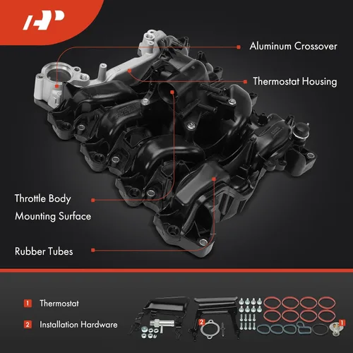 Miniatura 3 de A-Premium Colector de admisión superior del motor con junta [SOHC, 8 cilindros 4.6L] compatible con Ford F-150 2007-2008, E-150 2007-2008, E-250