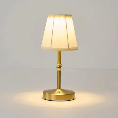 Miniatura 10 de Lámpara Mini Inalámbrica de 5W en Oro, Lámpara Pequeña Operada con Batería de 3000 mAh, Lámparas de Mesa Pequeñas Vintage, Lámparas Recargables