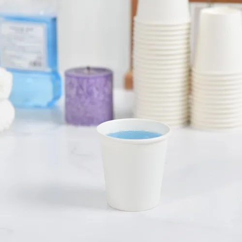 Miniatura 4 de Vumdua Paquete de 500 vasos de papel de baño de 3 onzas, tazas de café pequeñas sin fugas, mini vasos desechables para enjuague bucal, ideales