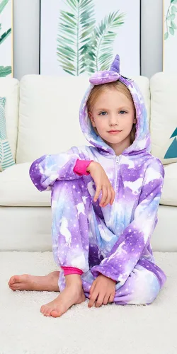Miniatura 67 de Pijama de unicornio unisex para niños, enteritos para disfraz, Halloween