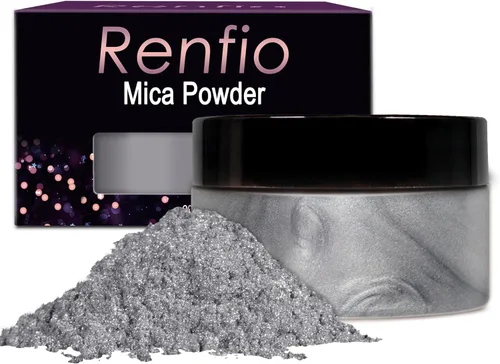 Miniatura 8 de Renfio Polvo de mica, polvo de mica de 60 colores para resina epoxi natural, pigmento de color, pigmento en polvo, botellas de 0.25 onzas, pigmentos