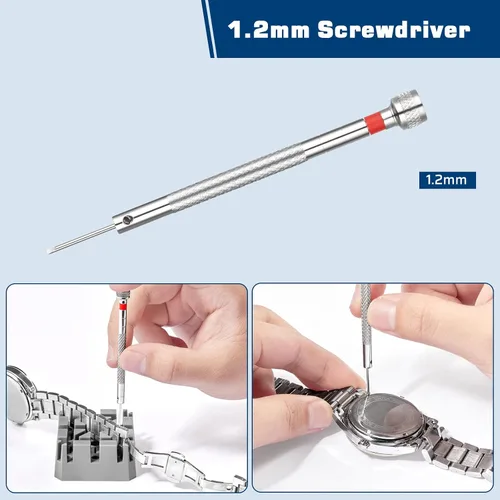 Miniatura 4 de Vastar Kit de extracción de eslabones de reloj, removedor de pasadores de correa de reloj, kit de reparación de reloj para ajuste de correa de reloj