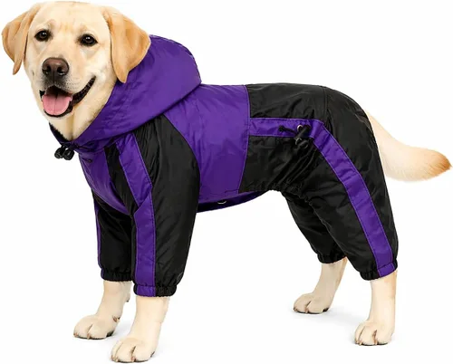 Miniatura 13 de Ropa para mascotas, ropa para perro, ropa para lluvia, nieve, impermeables, cuatro patas, impermeable para perros pequeños, medianos, grandes, Rojo