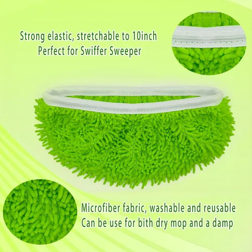 Miniatura 4 de Almohadillas de Microfibra Reutilizables para Trapeador Almohadillas Húmedas Lavables Compatibles con Repuestos de Almohadillas Swiffer Sweeper