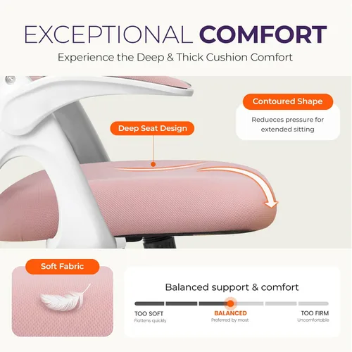 Miniatura 4 de NEO CHAIR Silla de escritorio para oficina y gaming ergonómica con soporte lumbar ajustable, altura regulable, ruedas giratorias, brazos abatibles