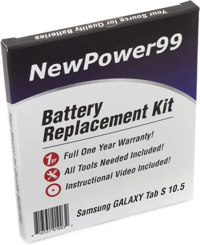 NewPower99 Kit de batería con herramientas, video y batería para Samsung Galaxy Tab S 10.5 SM-T800, SM-T801, SM-T805, SM-T807