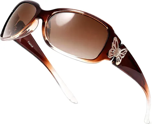 Miniatura 11 de LVIOE - Lentes de sol polarizadas para mujer, decoración de mariposa a la moda, para conducir y pescar - 99.99% de protección UV
