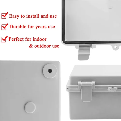 Miniatura 2 de Sunnyglade Caja de conexiones IP65 de plástico ABS, a prueba de polvo, impermeable, caja de conexiones universal duradera para proyectos eléctricos
