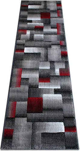 Miniatura 21 de Masada Rugs, Alfombra de Área Moderna Contemporánea, Azul Gris Negro (2 Pies X 3 Pies) Tapete