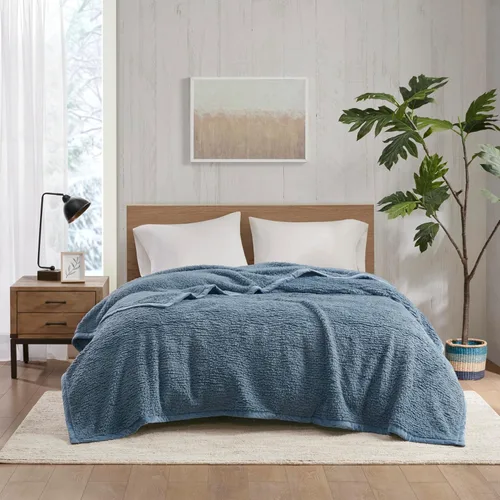 Miniatura 2 de Woolrich Burlington Manta Bereber súper suave, cobertura acogedora y ligera con ribete de terciopelo lujoso, colcha moderna y elegante para todas