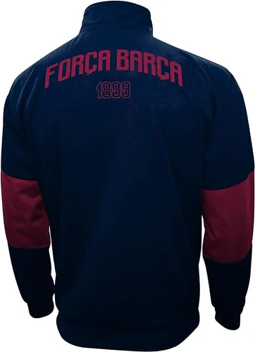 Miniatura 2 de Icon Sports - Chaqueta de fútbol con cremallera para hombre, con licencia oficial del FC Barcelona 002