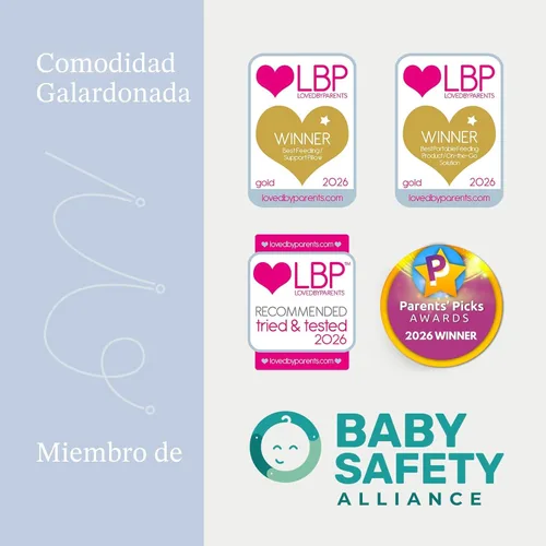 Miniatura 2 de Little Grape Land - Almohada de lactancia mejorada, lactancia materna y biberón durante 0 a 16 meses, funda suave lavable a máquina con relleno