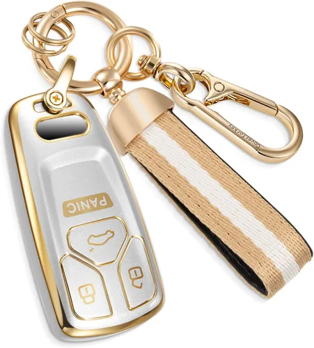 Miniatura 81 de Funda para llavero GMC con llavero de cuerda trenzada de metal antipérdida, exquisita funda suave para Tahoe Acadia Terrain Yukon Yukon XL Silverado