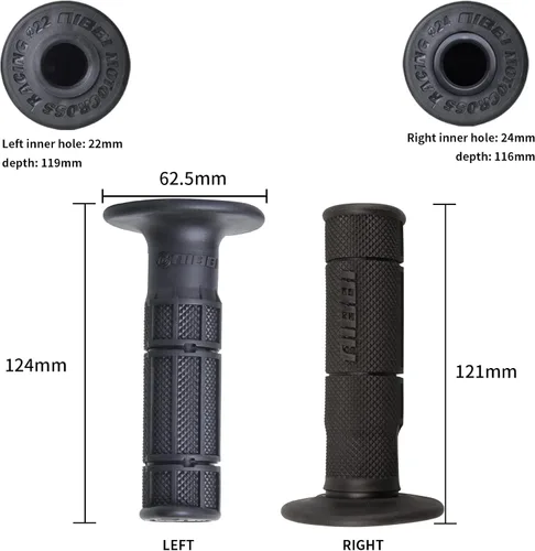 Miniatura 5 de NIBBI Empuñadura de acelerador giratorio, empuñaduras para bicicleta de tierra con cable de acelerador y empuñadura de manillar para bicicleta pit