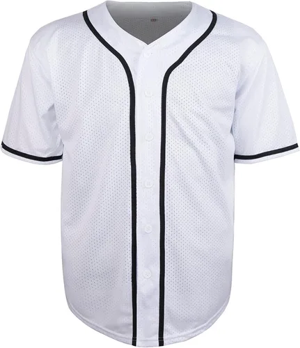 Miniatura 36 de Phoneutrix Camisetas Jersey de Béisbol Hip Hop Hipster Lisas en Blanco con Botones Uniformes Deportivos para Hombres y Mujeres Jersey