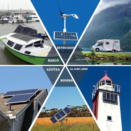 Miniatura 8 de ECO-WORTHY Kit de panel solar premium de 400 vatios y 12 voltios: 4 piezas de panel solar de 100 W + controlador de carga MPPT de 40 A + módulo