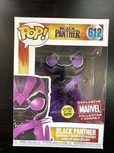 Miniatura 2 de Funko POP Marvel Collector Corps Exclusive Black Panther 612 Purple Glow