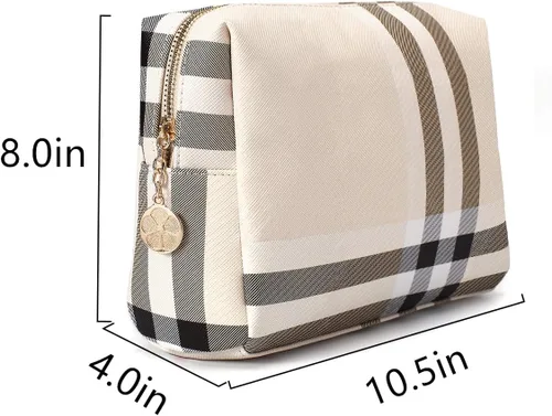 Miniatura 6 de Bolsa grande de maquillaje para bolso, bolsas de cosméticos de lujo para mujer, bolsa de maquillaje para artículos de tocador, organizador de viaje