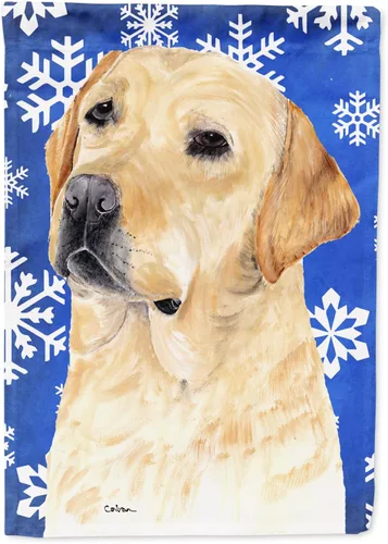 Miniatura 117 de Caroline's Treasures SC9374GF Bulldog English Snow flakes Holiday Garden Flag Buzón Bandera decorativa para patio exterior, patio, obras de arte