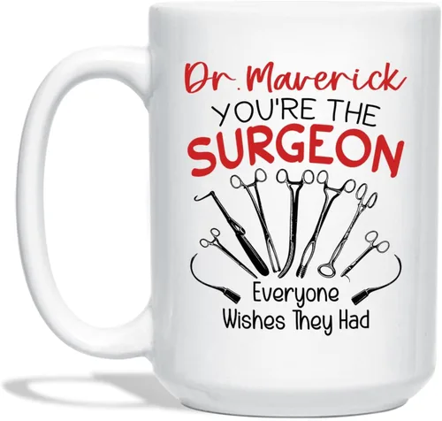 Miniatura 9 de Taza de café con nombre personalizada para hombres, mujeres, cirujano médico, taza de café blanca personalizada para cirujano ortopédico, taza