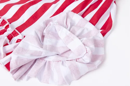 Miniatura 8 de Mud Kingdom Vestido para niñas del 4 de julio, lindo día de la independencia, bandera estadounidense, manga con volantes, vacaciones de verano