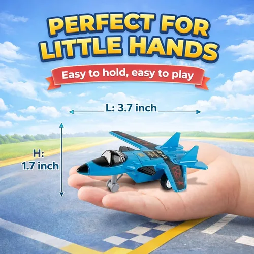 Miniatura 3 de Liberty Imports Juego de vehículos de juguete de aviones para tirar, paquete variado de helicópteros, bombarderos sigilosos, aviones de combate
