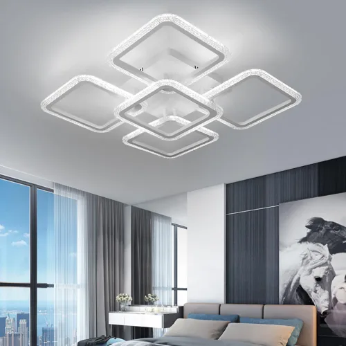 Miniatura 19 de Lámpara LED de techo regulable, 5 luces de techo de 23 pulgadas, montaje empotrado, lámpara de 80 W para sala de estar, dormitorio, cocina