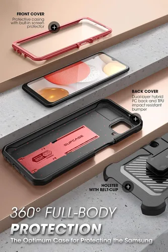 Miniatura 4 de SUPCASE Unicorn Beetle Pro Series - Funda para Samsung Galaxy A12 (versión 2020), funda resistente de cuerpo completo con protector de pantalla